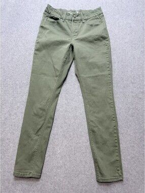 Seven7 Womens High Rise Skinny Jeans Size 8 Olive Tummyless Stretch